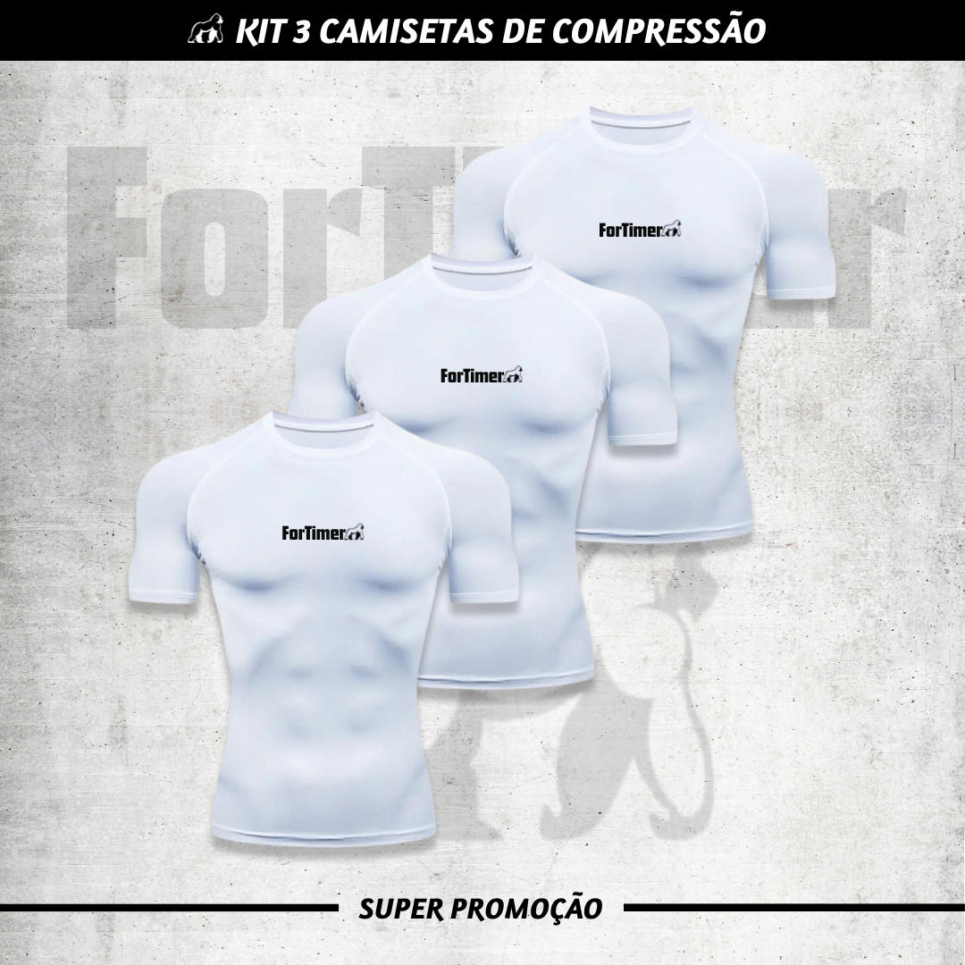 Kit 3 Camisetas de Compressão ForTimer™
