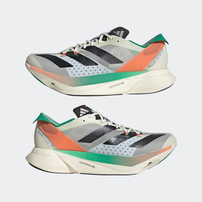 Adidas Adizero Adios Pro 3 - Branco/Preto/Fusão Coral