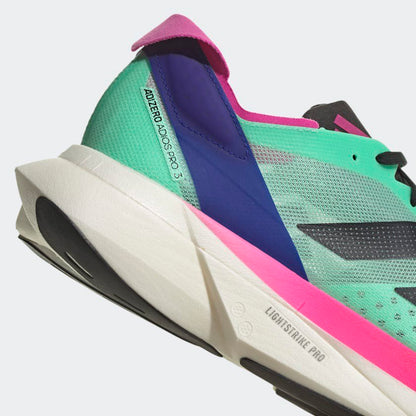 Adidas Adizero Adios Pro 3 - Verde Água/Preto/Rosa
