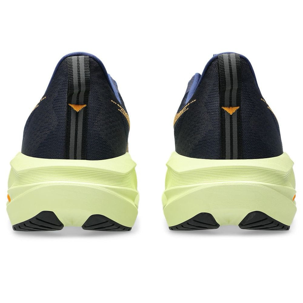 Asics Novablast 5 - Azul Marinho com Verde e Laranja
